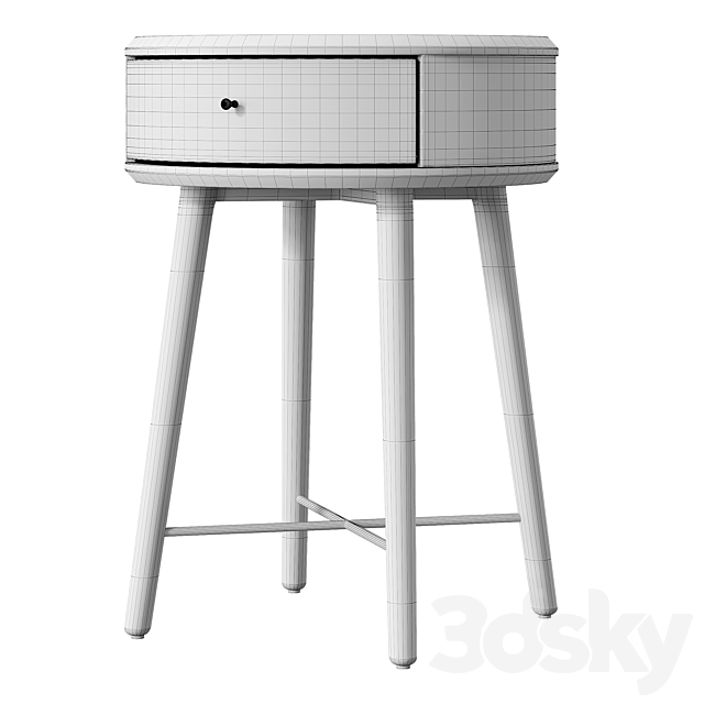 Paula bedside table or console 3DS Max Model - thumbnail 2