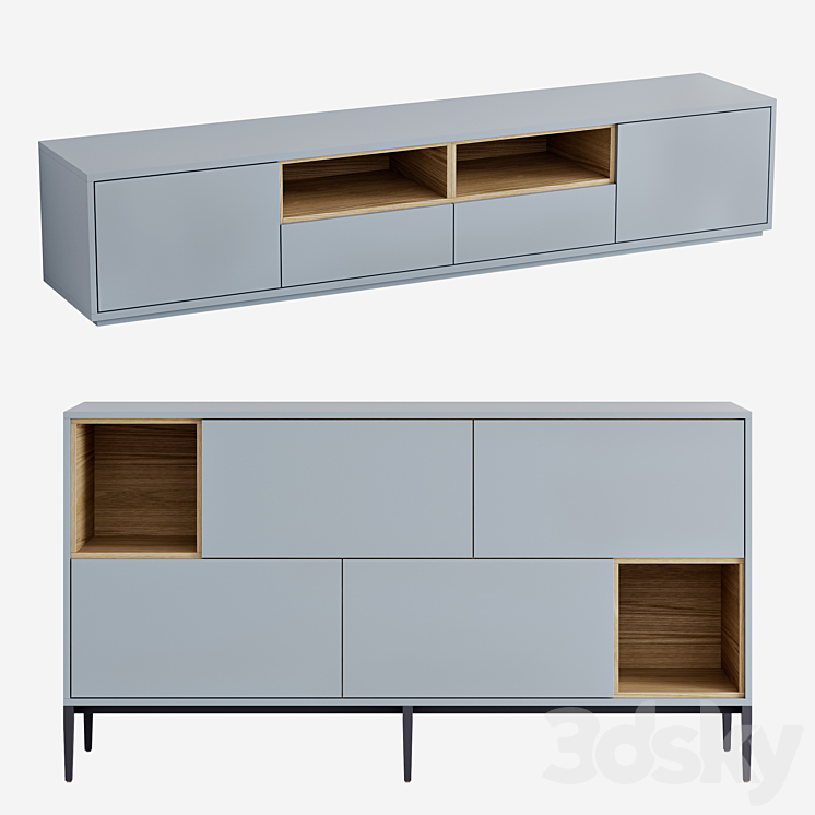 Pixel Cabinet Chest 3DS Max - thumbnail 2