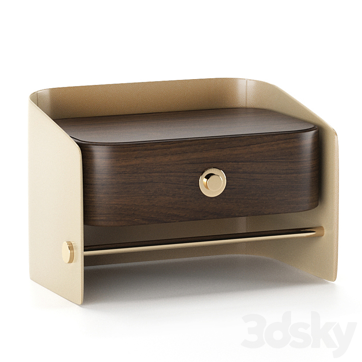 PLATTERS Nightstand 3DS Max Model - thumbnail 1