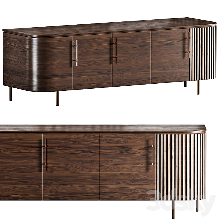 PLISSE Sideboard Plisse Collection By BAXTER 3DS Max Model - thumbnail 1