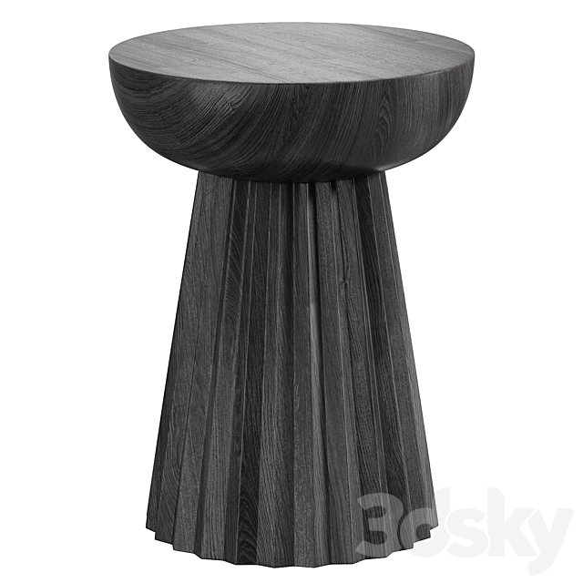 PLISSE WOOD SIDE TABLE by Vicaldesign 3ds Max - thumbnail 1