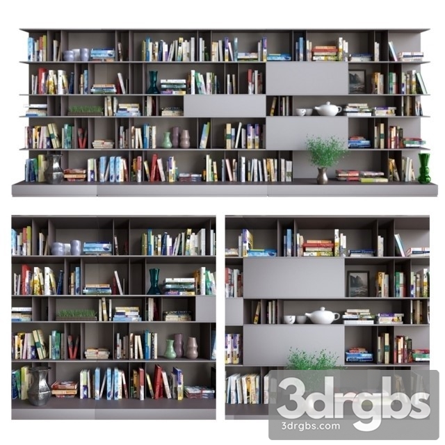 Poliform Bookcase 3dsmax Download - thumbnail 1