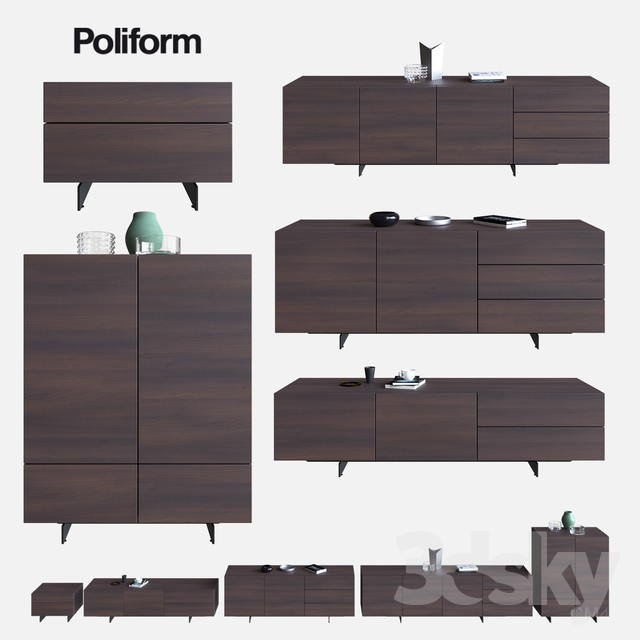 POLIFORM NIGHT COMPLEMENTS & SIDEBOARDS PANDORA & NIGHT 3DS Max - thumbnail 3