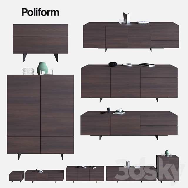 POLIFORM NIGHT COMPLEMENTS & SIDEBOARDS PANDORA & NIGHT 3DSMax File - thumbnail 1