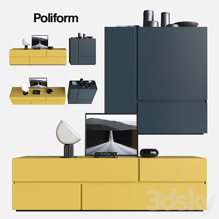 POLIFORM SIDEBOARDS FREE 3DS Max - thumbnail 1