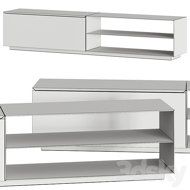 Poliform Theca Sideboard 3DS Max Model - thumbnail 2