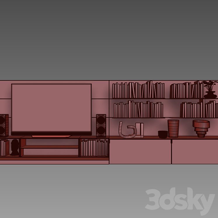 POLIFORM VARENNA SISTEMI GIORNO QUID 12 3DS Max - thumbnail 2