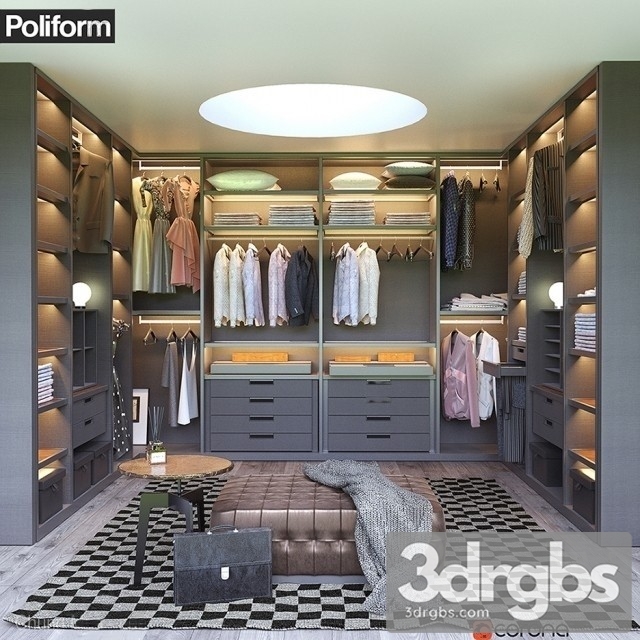 Poliform Wardrobe 3dsmax Download - thumbnail 1