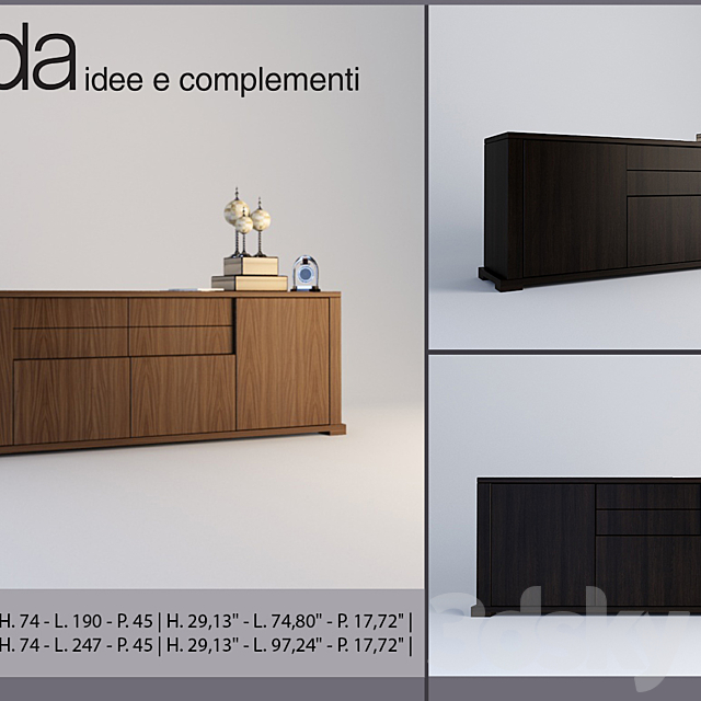 Porada Bryant credenza 3DSMax File - thumbnail 1