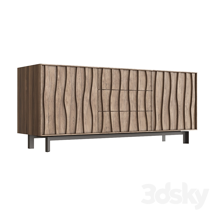 Porada Masai three-door sideboard chest 3DS Max Model - thumbnail 1