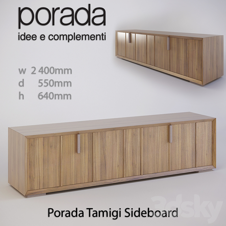 Porada Tamigi Sideboard 3DS Max - thumbnail 1