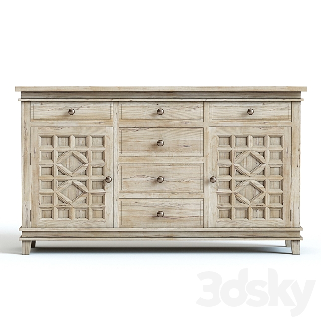 Pottery barn luella dresser 3DSMax File - thumbnail 3