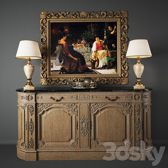 Provasi Sideboard 0674 + Decorative set 3DSMax File - thumbnail 1