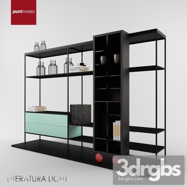 Punt Literatura Shelf 4b 3dsmax Download - thumbnail 1