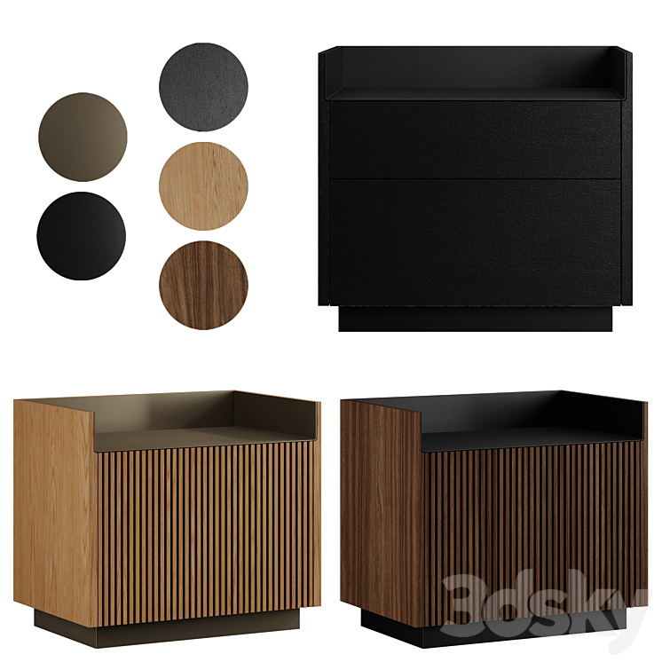 Punt Mobles STOCKHOLM BEDSIDE TABLE 3DS Max - thumbnail 1