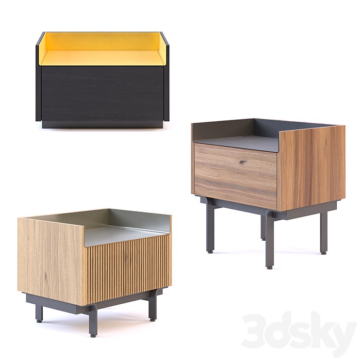 Punt Stockholm – Bedside table Slim STH151 STH153 3DS Max - thumbnail 1