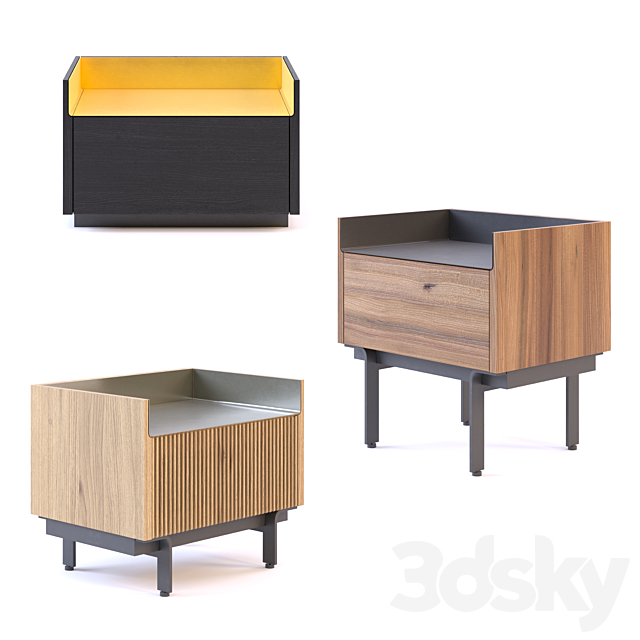 Punt Stockholm – Bedside table Slim STH151 STH153 3DSMax File - thumbnail 1