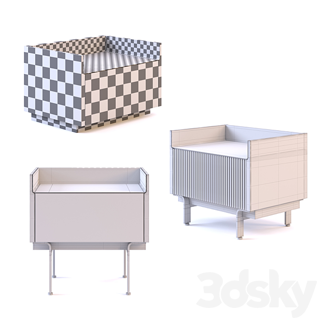 Punt Stockholm – Bedside table Slim STH151 STH153 3DSMax File - thumbnail 4