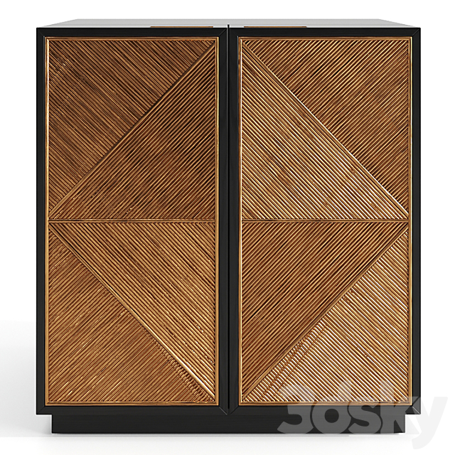 Rawson Bar Cabinet 3DS Max Model - thumbnail 2