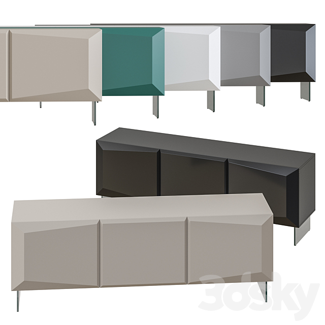 Reflex Prisma Sideboard Cabinet 3DSMax File - thumbnail 1