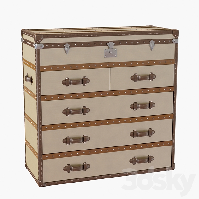 Restoration Hardware MAYFAIR CHEST 3ds Max - thumbnail 1