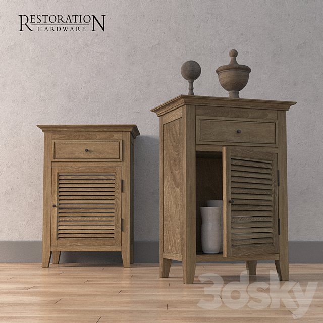 Restoration Hardware SHUTTER small cabinet 3DSMax File - thumbnail 1