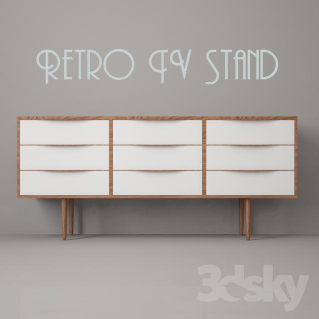 Retro TV Stand N2 | TV Stand 3DS Max - thumbnail 3