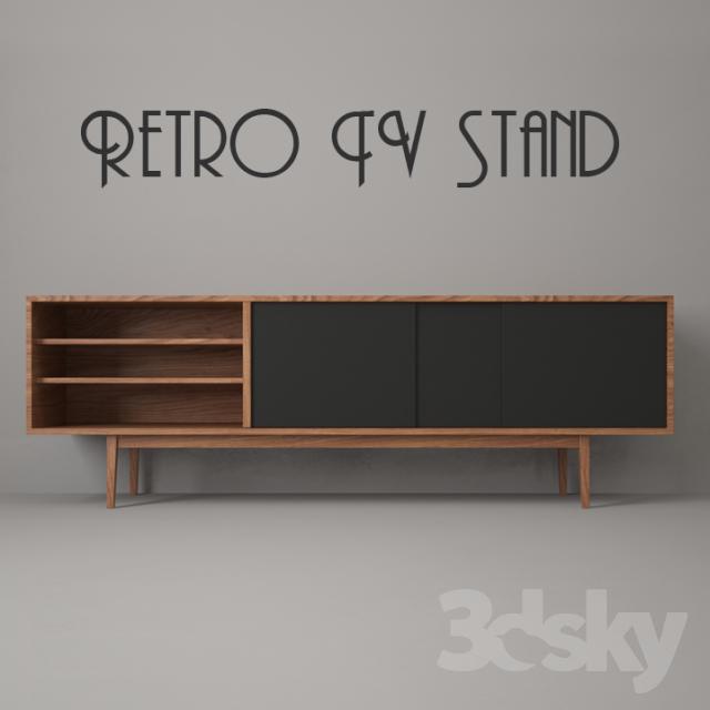 Retro TV Stand N4 | TV Stand 3DS Max - thumbnail 3