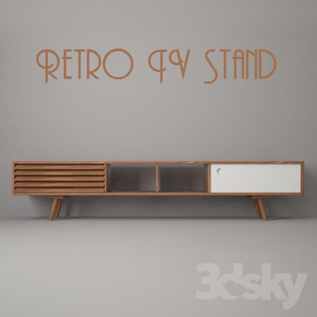 Retro TV Stand N5 | TV Stand 3DS Max - thumbnail 3