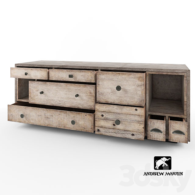 Rex Chest Of Drawers 3DS Max Model - thumbnail 2