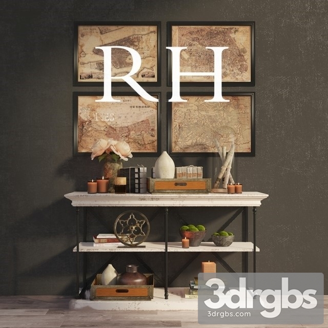 RH Decor Console 3dsmax Download - thumbnail 1