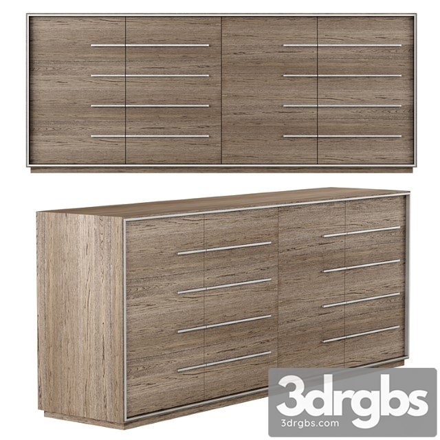 Rh Modern Calvin Panel 4 Door Sideboard 3dsmax Download - thumbnail 1