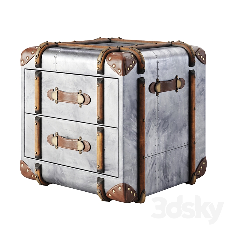 RH Richards Trunk 2-Drawer Cube 3DS Max - thumbnail 1