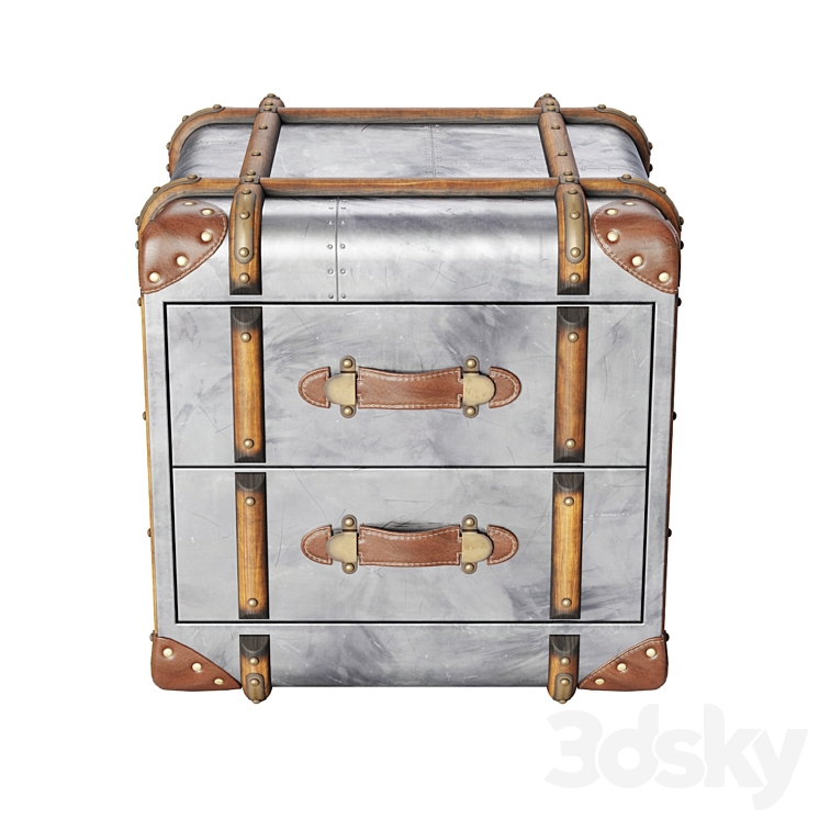 RH Richards Trunk 2-Drawer Cube 3DS Max - thumbnail 2