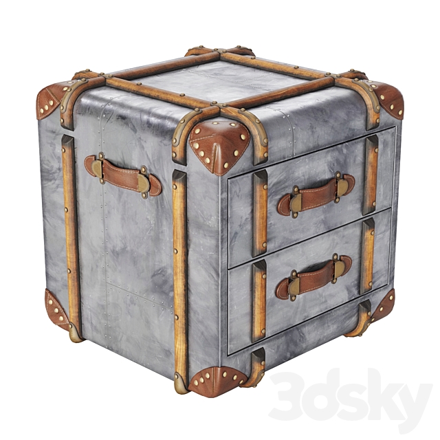 RH Richards Trunk 2-Drawer Cube 3DSMax File - thumbnail 3