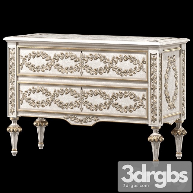 Roberto giovannini chest of drawers with laurel carving art 525pl - thumbnail 1