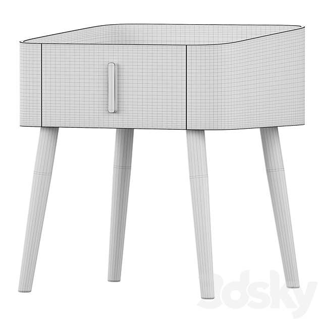 Rosemary. bedside table 3DSMax File - thumbnail 2