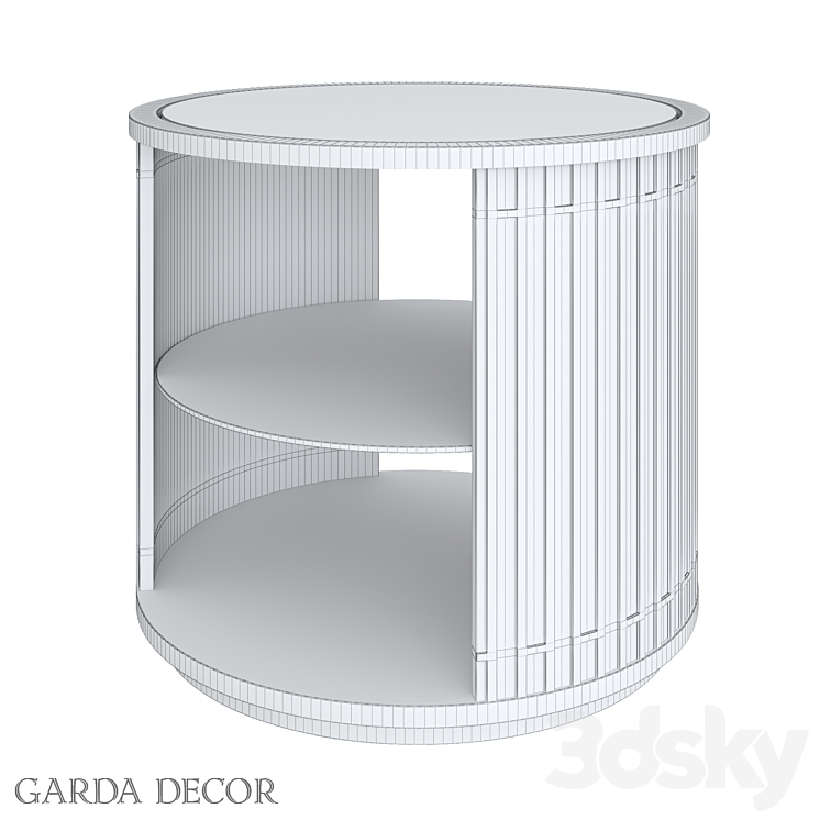 Round Mirror Cabinet with Shelf KFG077 Garda Decor 3DS Max - thumbnail 2