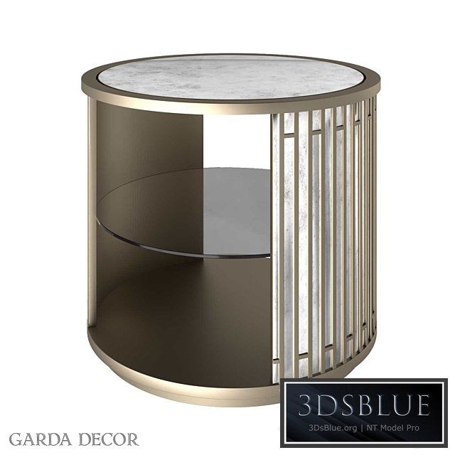 Round Mirror Cabinet with Shelf KFG077 Garda Decor 3DS Max - thumbnail 3