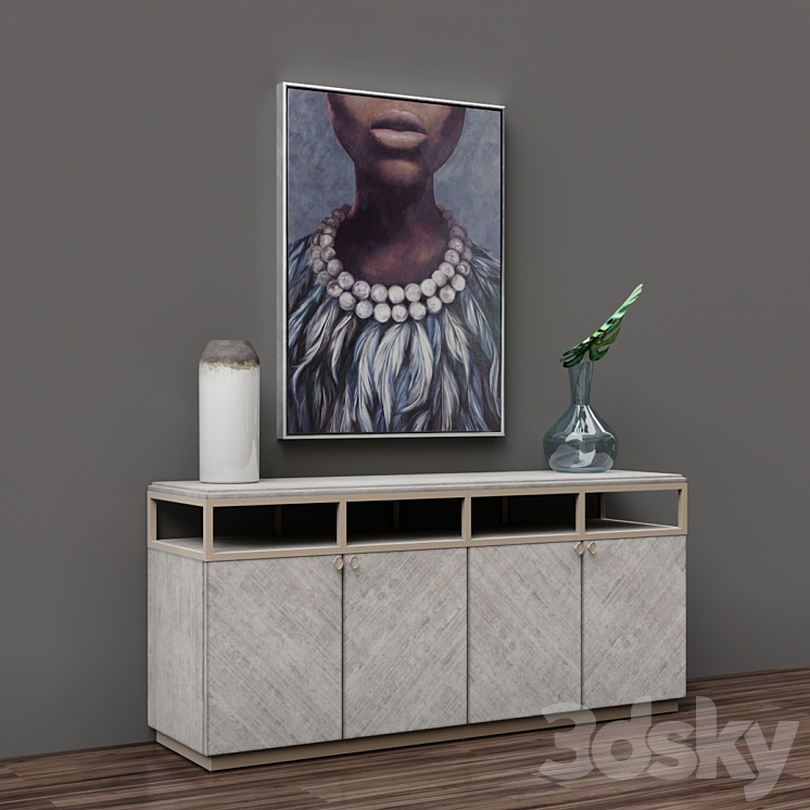 Sabeen Entertainment Console + Evening Dress 3DS Max - thumbnail 2