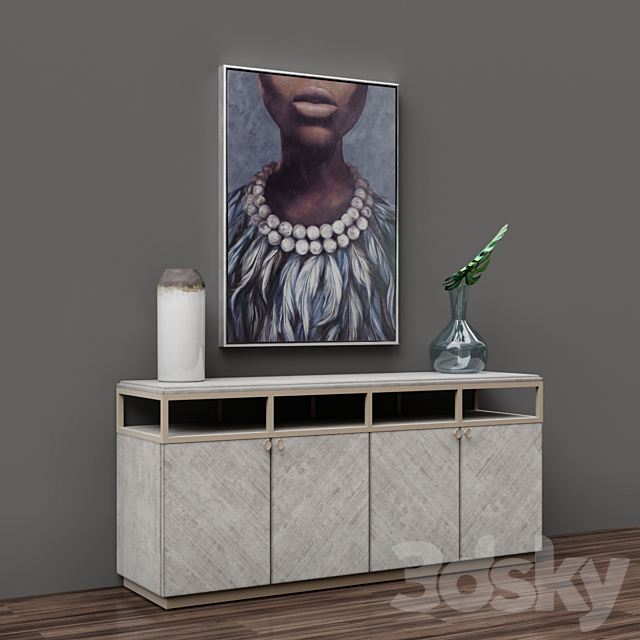 Sabeen Entertainment Console + Evening Dress 3DSMax File - thumbnail 2