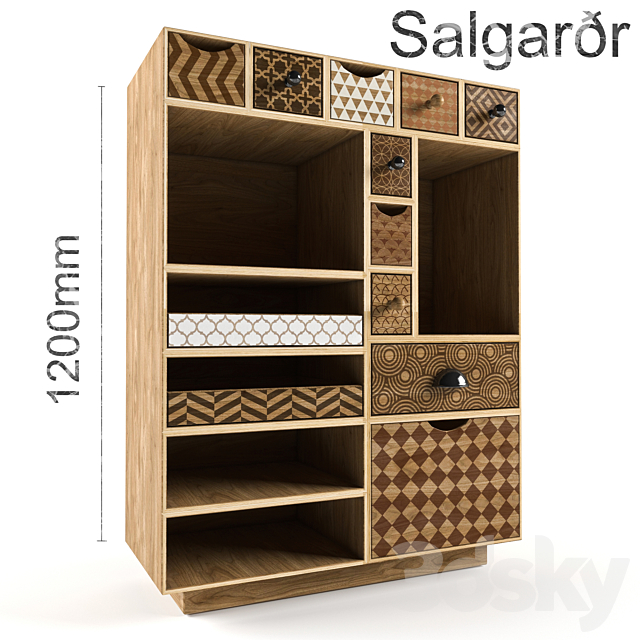 Salgarðr chest of drawers in the Scandinavian style 3DSMax File - thumbnail 1