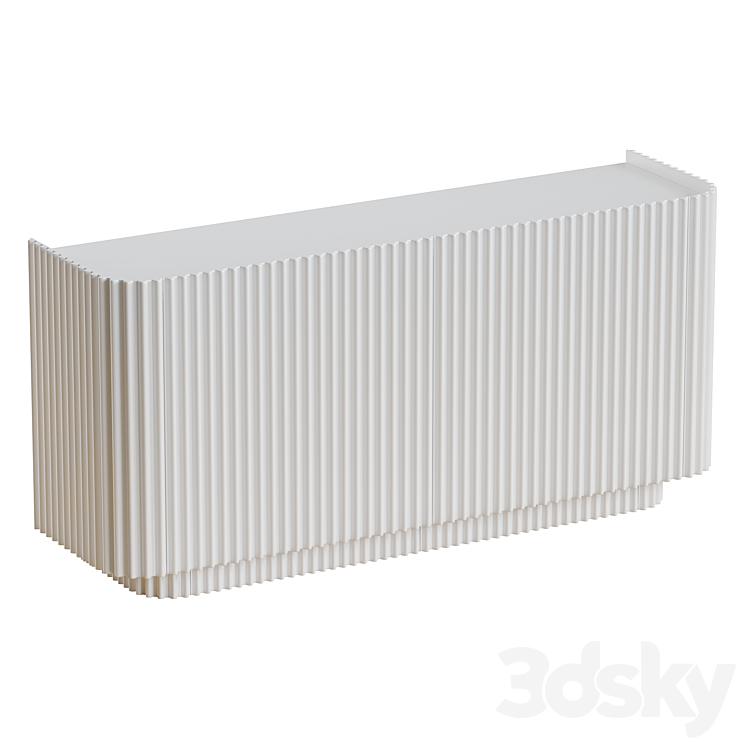 SB2 Truffle White Credenza 3DS Max Model - thumbnail 2