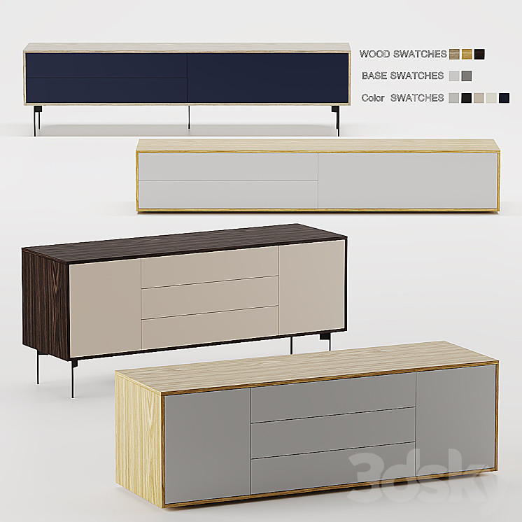 SD TV stands SK Design Borge 3DS Max - thumbnail 2