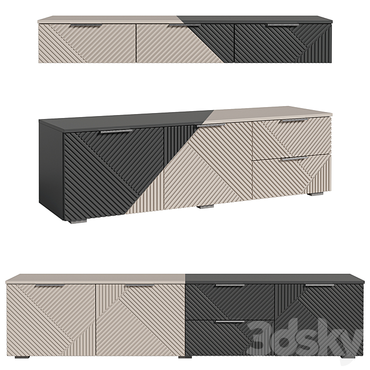 Shelton TV cabinets from divan.ru 3DS Max Model - thumbnail 1