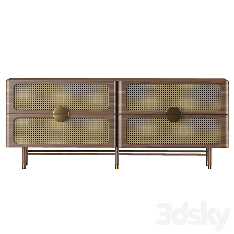 Sideboard Chest of Drawer 08 3DS Max Model - thumbnail 3