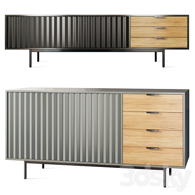 Sideboard chest of drawers and TV cabinet Woody Dream Home 3ds Max - thumbnail 1