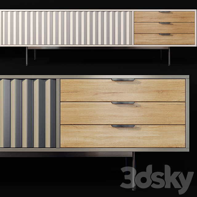 Sideboard chest of drawers and TV cabinet Woody Dream Home 3ds Max - thumbnail 2