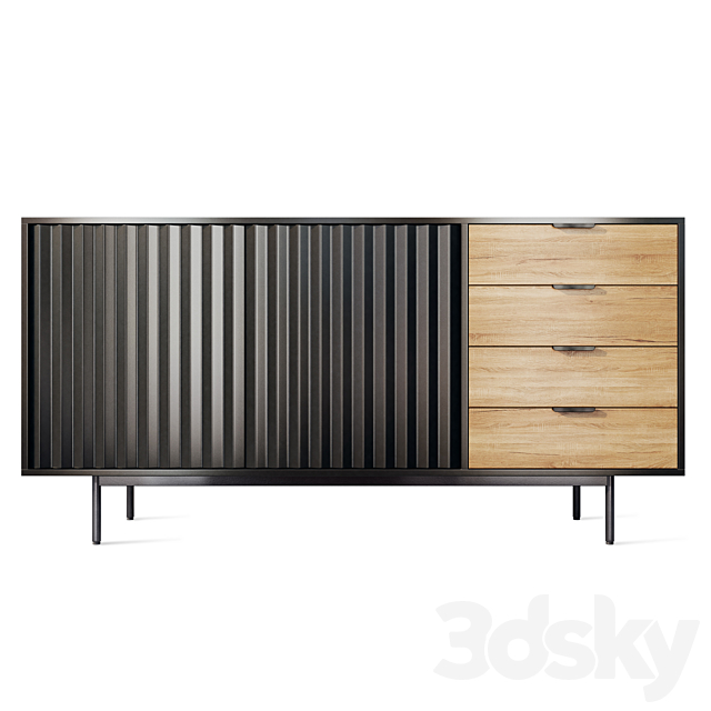 Sideboard chest of drawers and TV cabinet Woody Dream Home 3ds Max - thumbnail 3