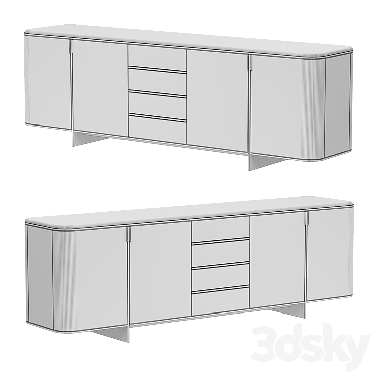 Sideboard Dean 3DS Max Model - thumbnail 2